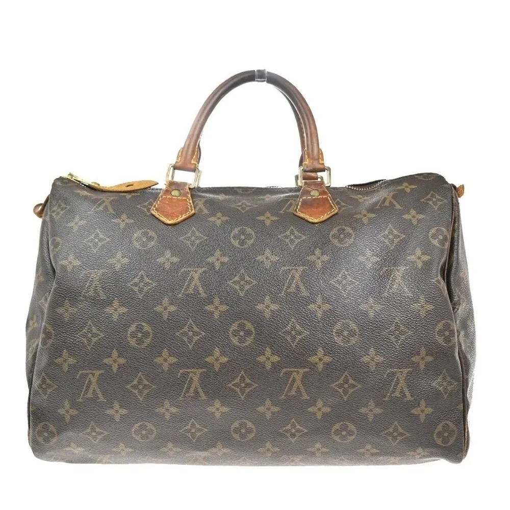 LOUIS VUITTON Speedy 35 Travel Hand Bag Monogram Leather Brown - Picture 4 of 16